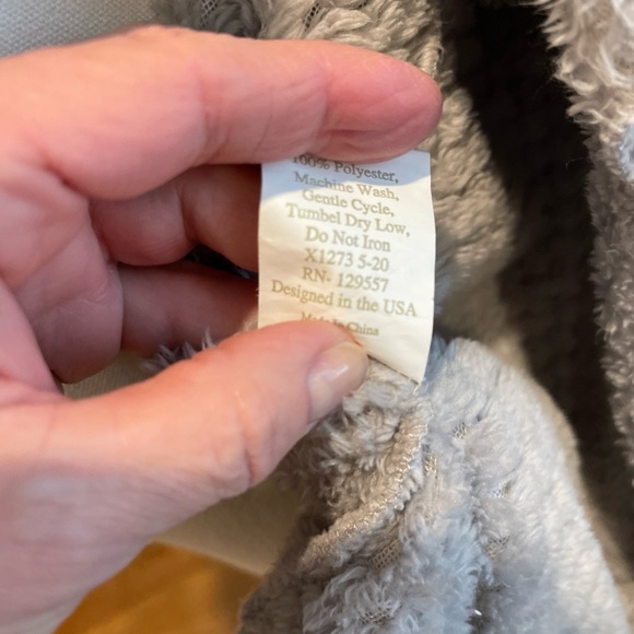 Cozy Plush Gray Hooded Cardigan/Shrug O/S by The Royal Standard - Picture 5 of 7